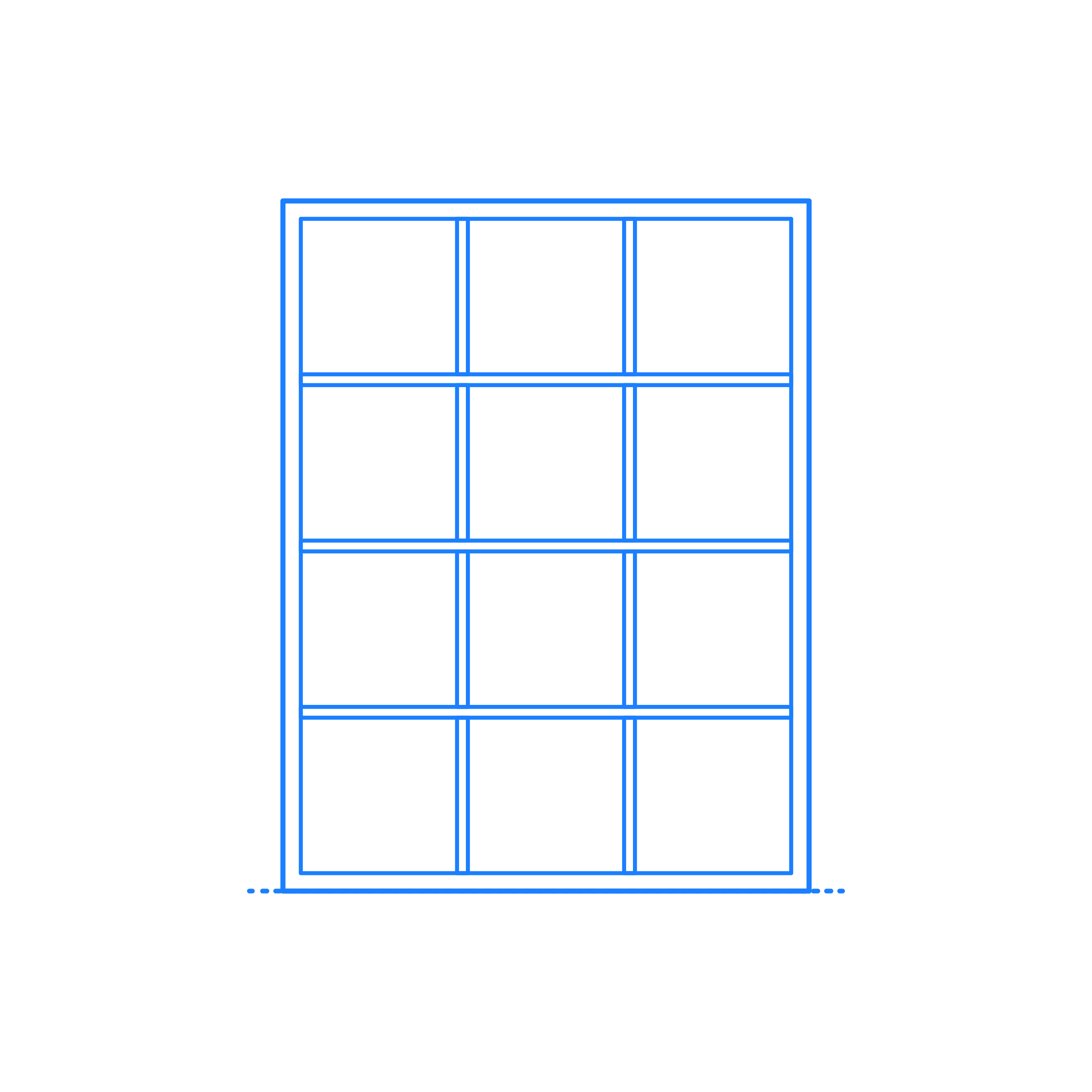 Furniture Bookcases Ikea Kallax Shelf Unit 3X4 Editable Svg Line Art Free Vectors